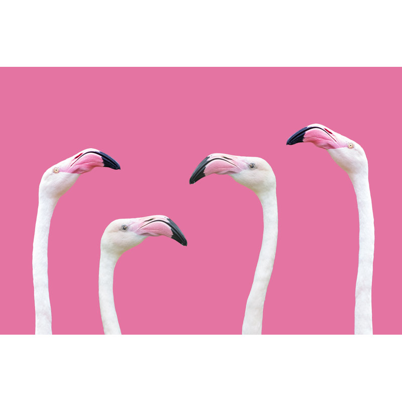 " Flamingo Head " by Denboma, 12" W x 8" H