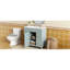 Meuble-lavabo 36 po, structure en bois massif, lavabo en céramique, 3 tiroirs, fermeture en douceur, armoire ajustable, bois, lavabo et étagères