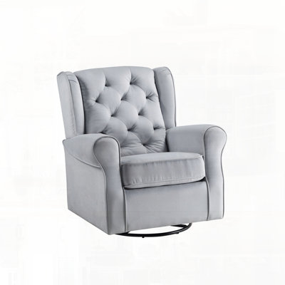 Fabric Glider Chair with Swivel