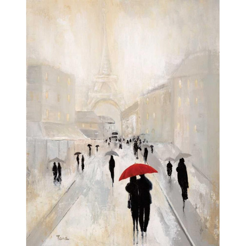 Art sur toile tendue Red Barrel Studio® Tava Studios, titré: Misty in Paris