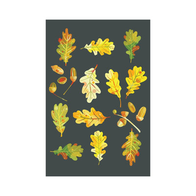 " Oak Leaves And Acorns " by Nic Squirrell Painting Print