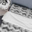 Ensemble de housse de couette à chevrons blancs et gris Glam-109173488