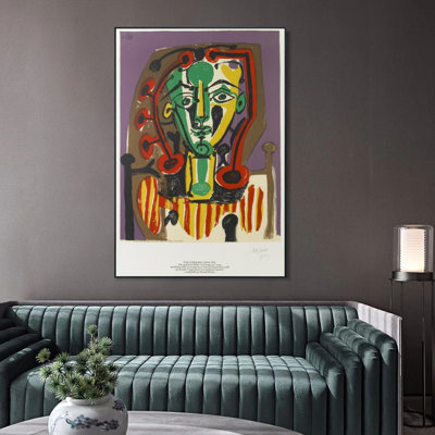 Art numérique, impression sur toile encadrée, série # 400 par Pablo Picasso, art mural, décorations de bureau à domicile