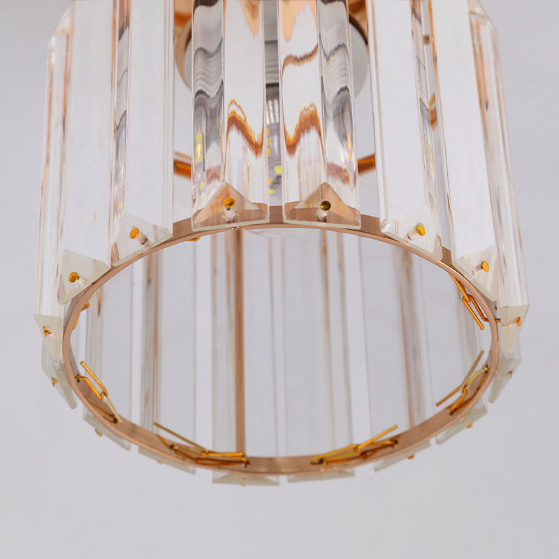 Blandinsville Glass Flush Mount, Gold