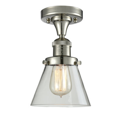 Cone 1 Light Semi-Flush Mount