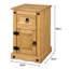 35 cm W Solid Wood Bedside Table