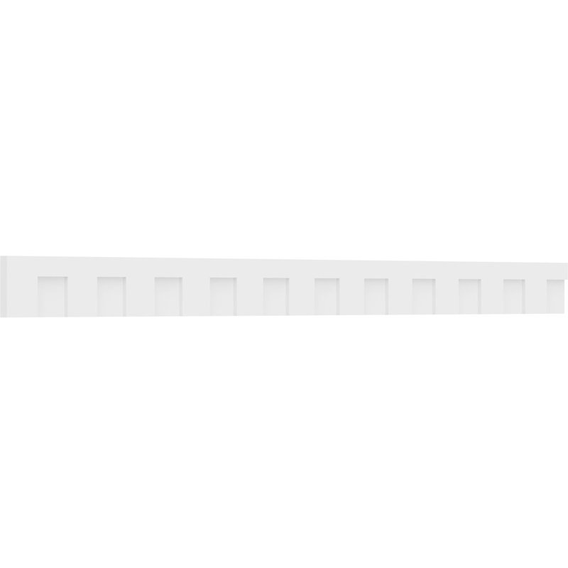 Fayetteville White PVC Dentil Crown Moulding Trim 88"