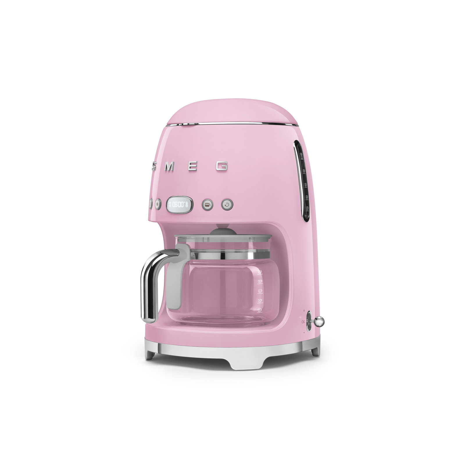 SMEG 50's Retro 10-Cup Drip Coffee Machine, Pink
