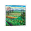 Green Meadows Fields Foggy Forest Hill by Valery Rybakow - Painting on Canvas-63929447-63929449