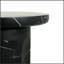 Table d'appoint d'extérieur en béton noir à effet marbre léger, table de bout Mgo de salon, polyvalente et élégante