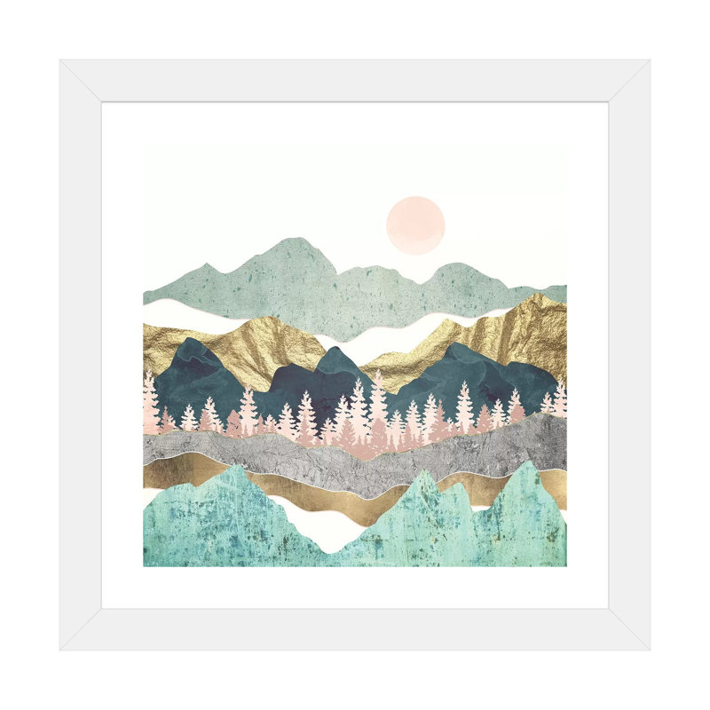 Summer Vista - Imprimé, H 24 po x l 24 po x p 1 po, Encadré par un papier blanc