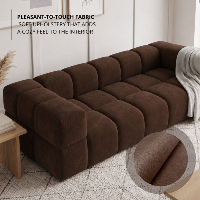 3 Seater Convertible Sofa Bed, Brown MANILA 04