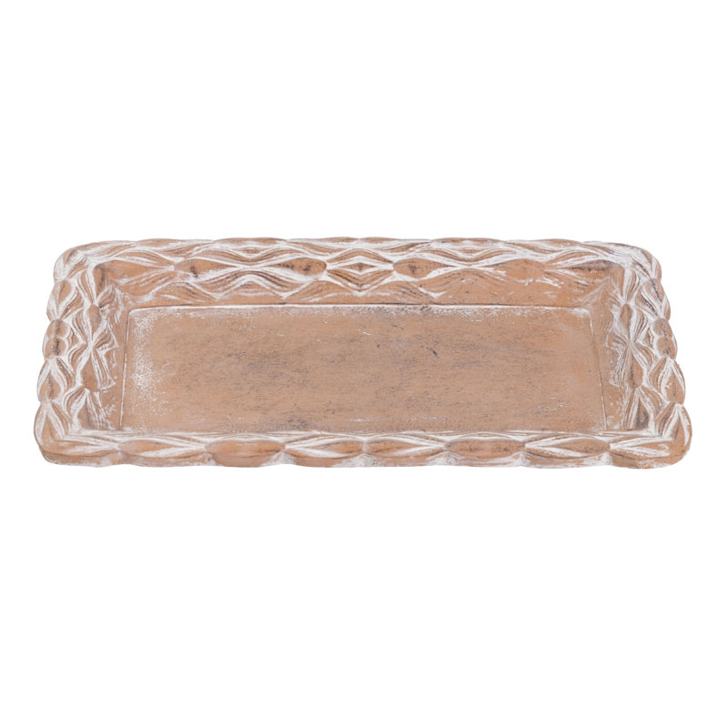 Weisser Resin Decorative Tray, Natural