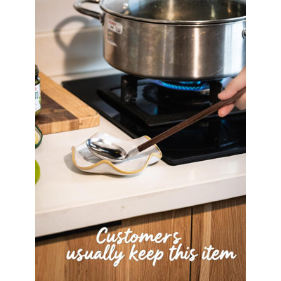 5.3In Ceramic Spoon Rest for Kitchen Counter