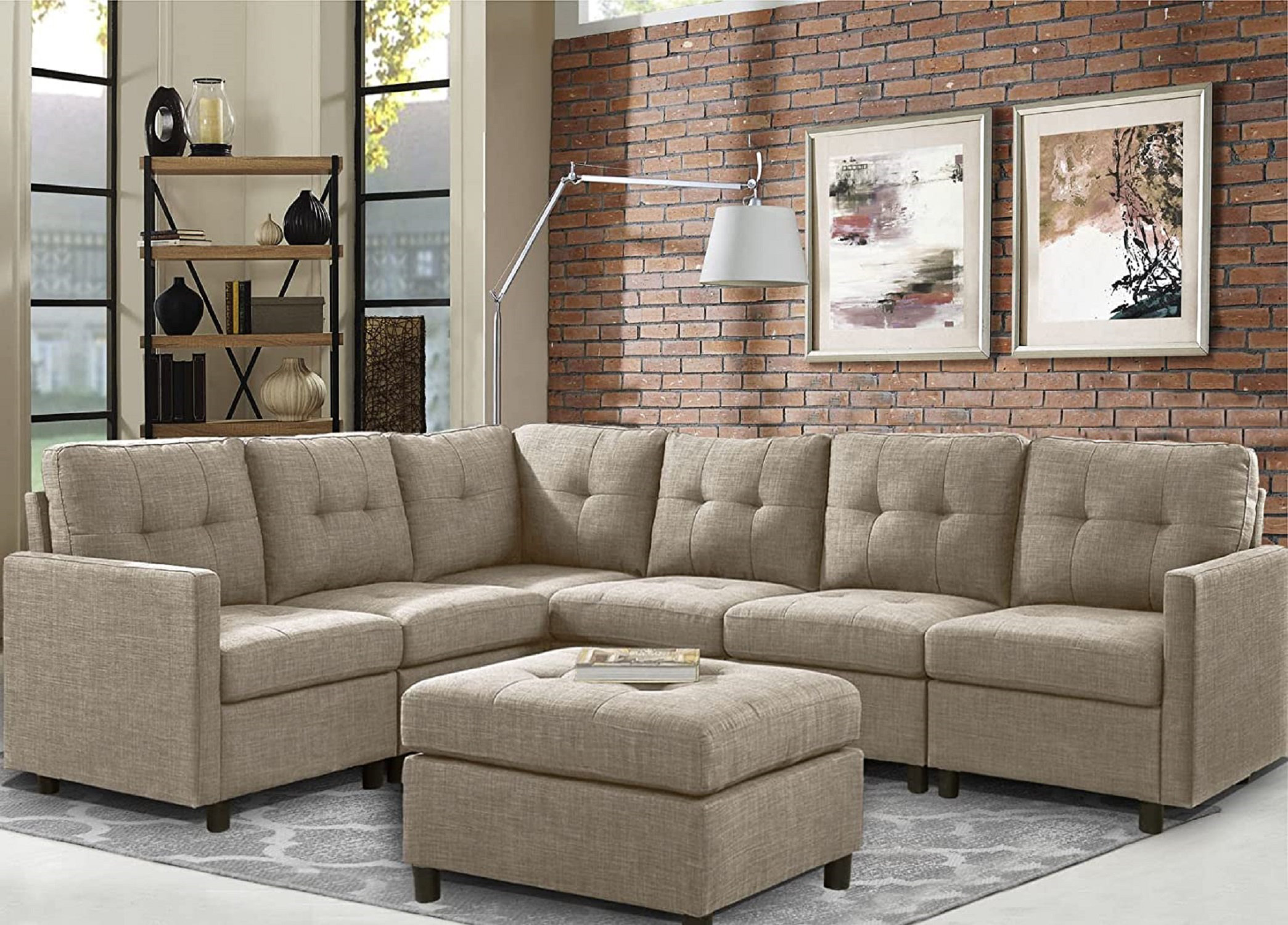 Modular loveseat deals sectional