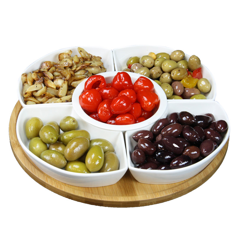 Ensemble de service à apéritif et à condiments 6 pièces Dazlynn