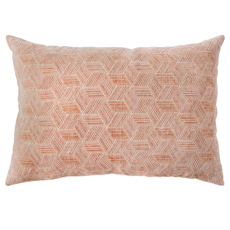 Entwined Peach Jacquard Dutch Euro Pillow