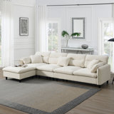 L-shaped Reversible Couch Set with Free Pillows