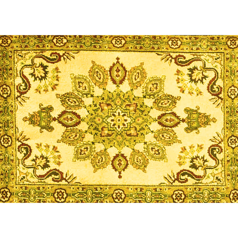 Tapis lavables à la machine Traditional 4403 - jaune, Tapis de couloir 2 pi x 5 pi