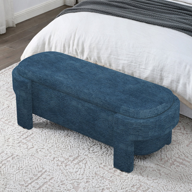 Banc rembourré avec grand espace de rangement