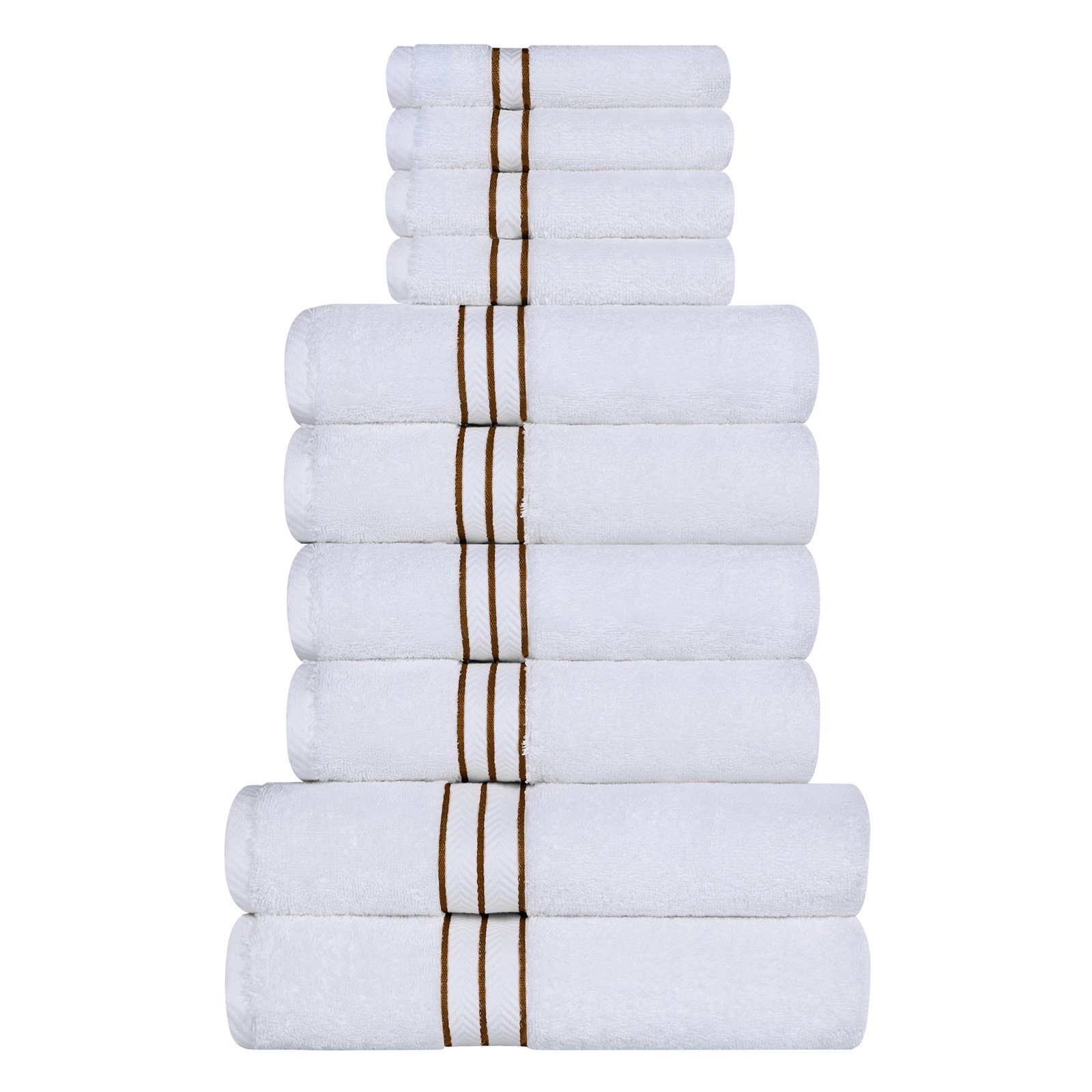 Josann 10-Piece Turkish Cotton Towel Set, Toast