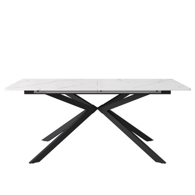 Wolfdale Extendable Metal Base Dining Table