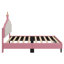 Lit Dreamy Princess avec revêtement en similicuir en forme de couronne-970291121