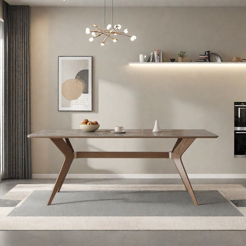 Table de salle à manger Durable Rock Plate, H 29,52 po x L 62,99 po x l 31,49 po