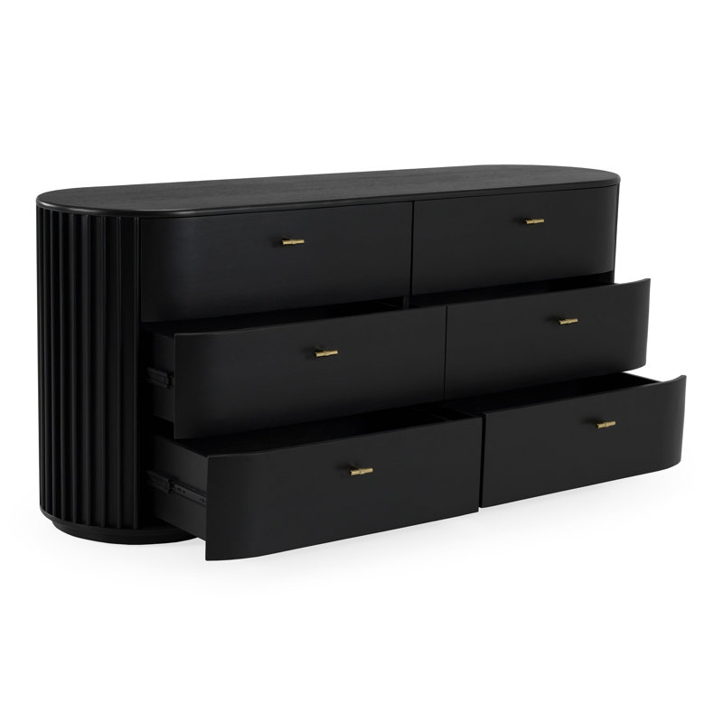 Haring - Commode moderne en acacia, Noir