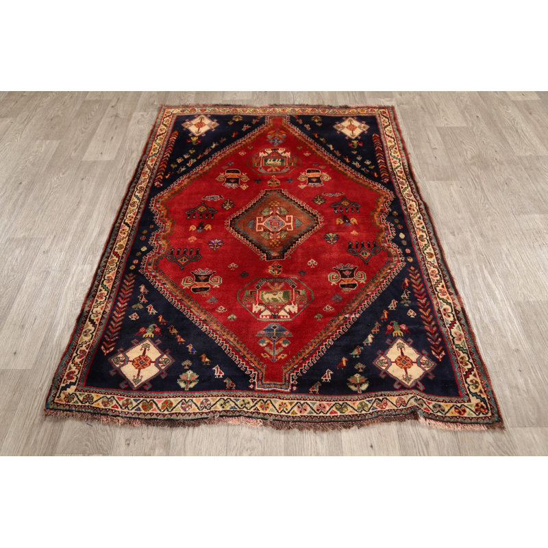 Tapis décoratif en laine noué à la main de conception unique 3 pi 11 po x 5 pi 1 po Abadeh