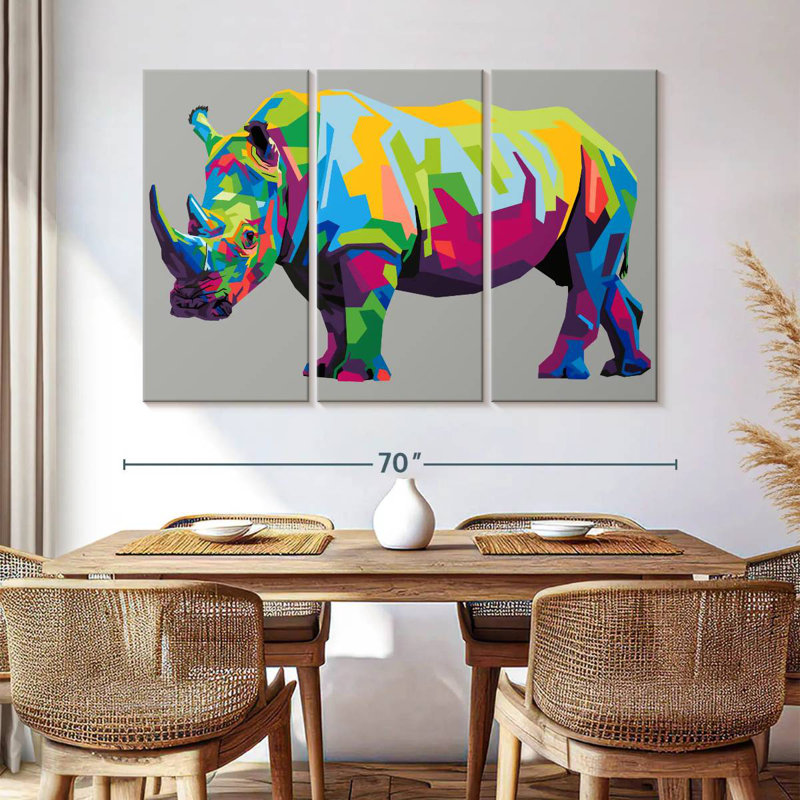 Brampt Pop Rhinoceros, 42" H x 65" W