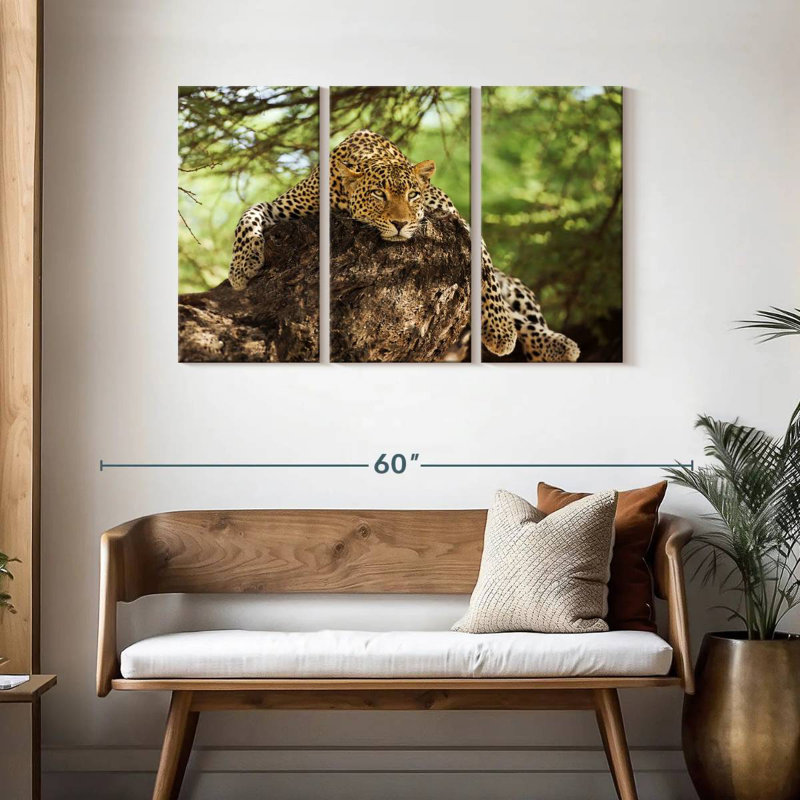 Leopard Taking It Easy In Kenya I, 28" H x 45" W