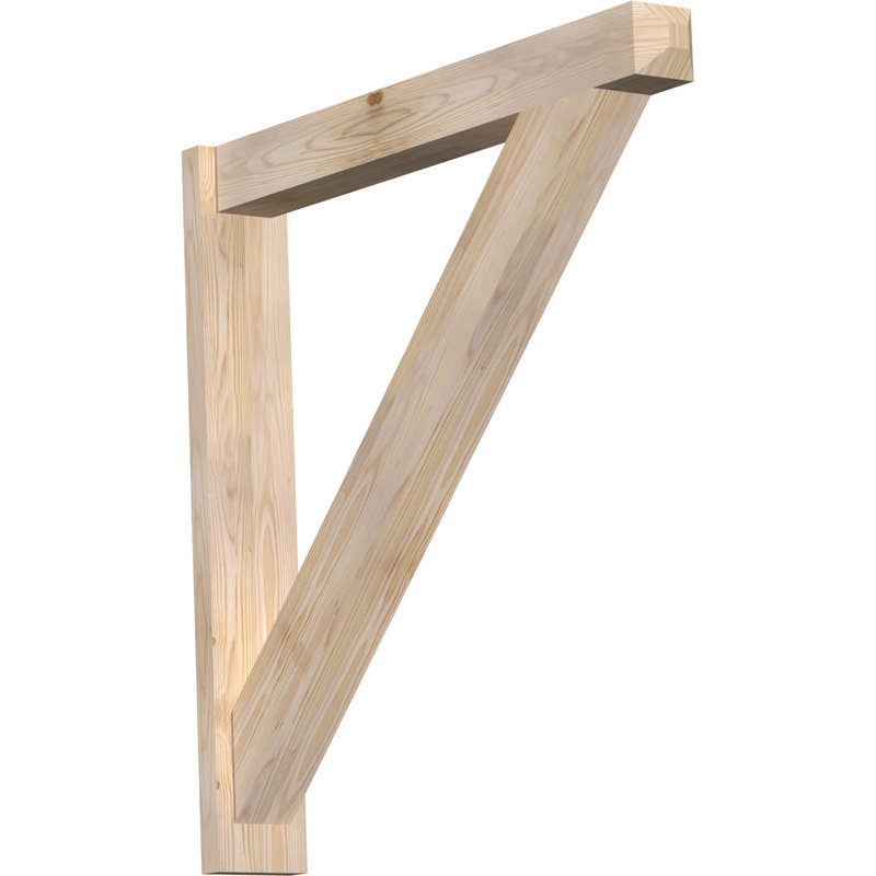 Artisan traditionnel en bois rustique, Sapin Douglas de 5 1/2 po (lisse), P 38 po x H 38 po