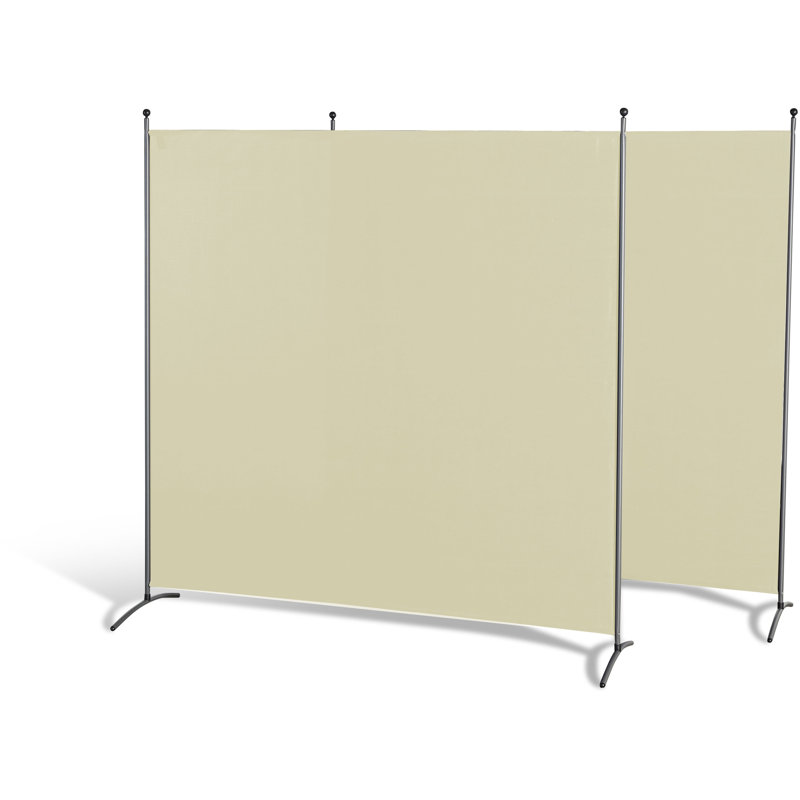 Deissy 180cm W x 180cm H Single Panel Room Divider, Beige