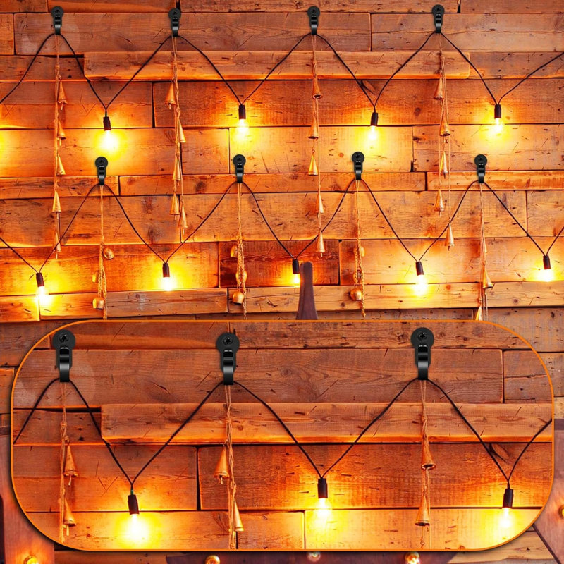 Paquet de 36 crochets de suspension légers, crochet à vis en acier inoxydable noir