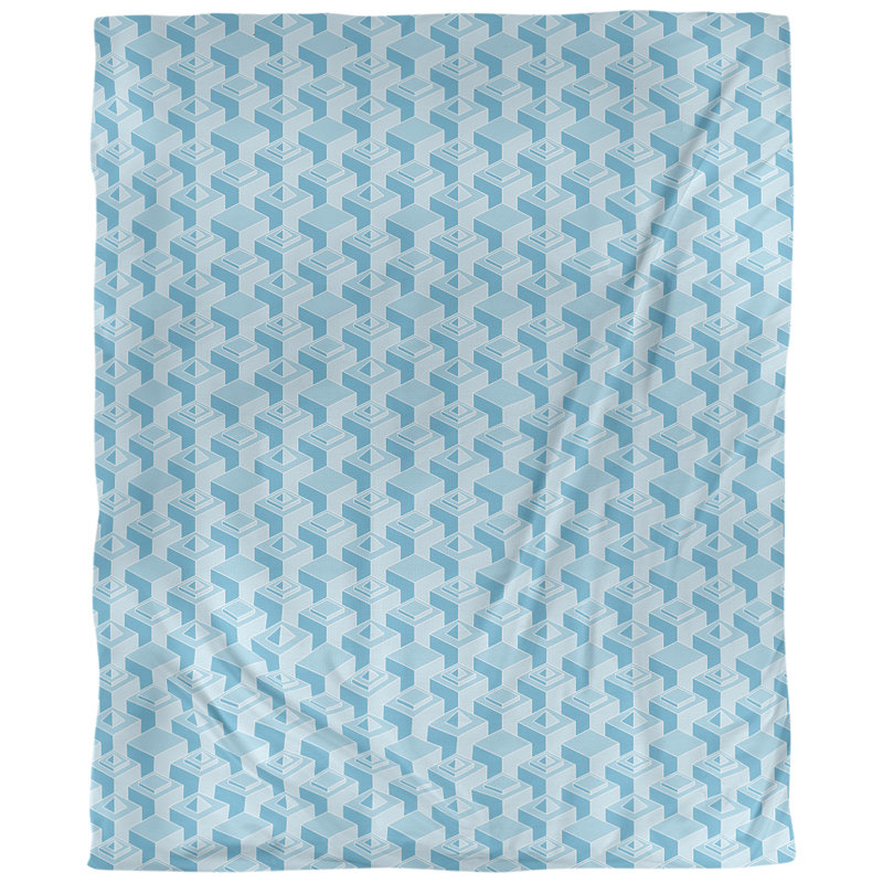 Tissu skyscrapers, Bleu sarcelle, L 56 po x l 36 po, Coton peigné de base