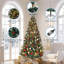 Sapin de Noël artificiel de 1,80 m, pré-illuminé et recouvert de neige floquée, 250 lumières, 778 branches