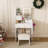3-Color LED Vanity Mirror With Stool, Dressing Table For Bedroom, 2 Drawers & 5 Storage Cabinets (4 Open + 1 Hidden), Adjustable Lighting-1777861742