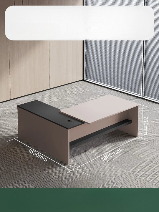 Mykail L-Shaped Executive Desk, 75cm H x 180cm W x 163cm D