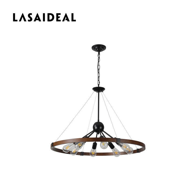 Luminaire suspendu 32 po de style industriel rustique avec chaîne réglable