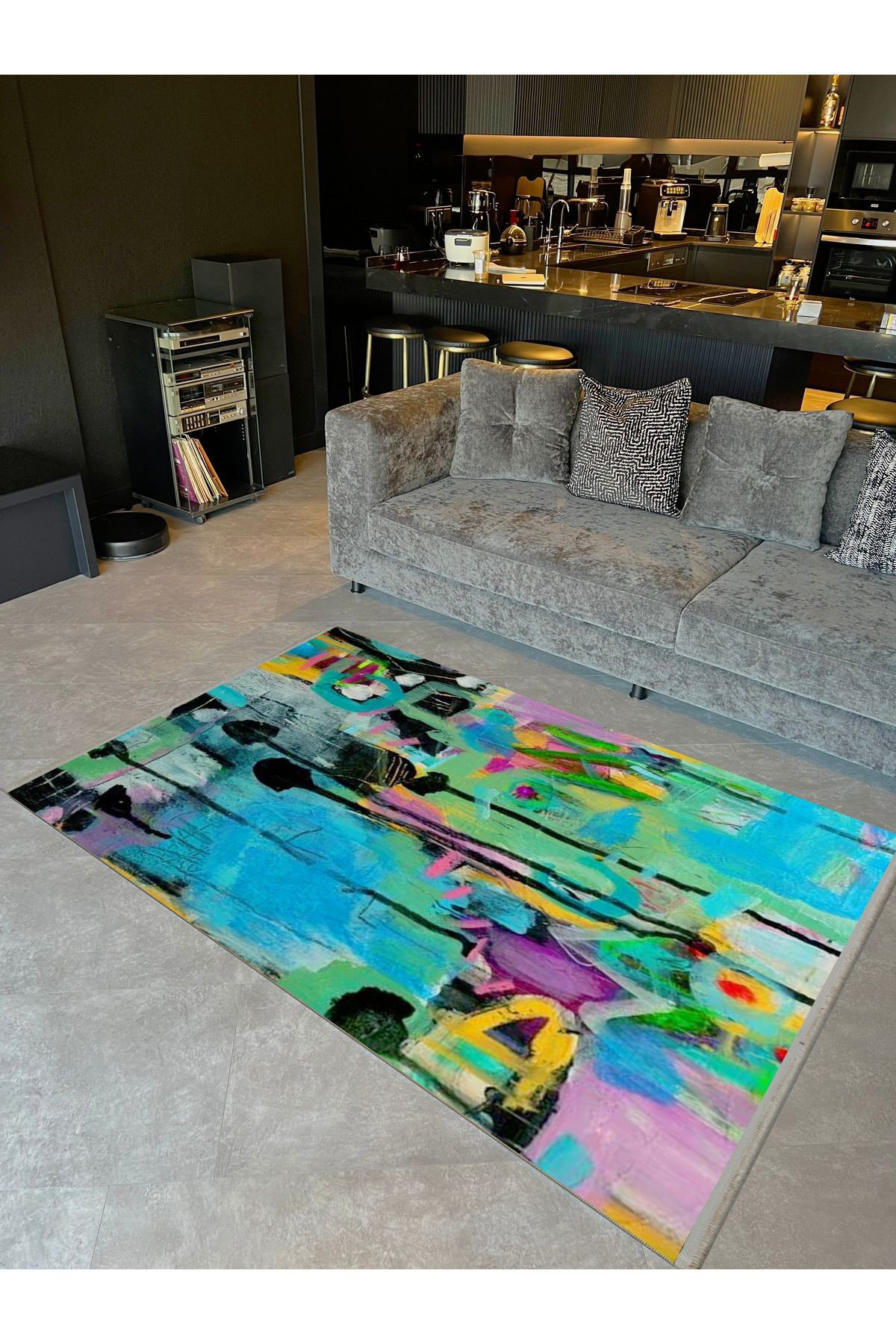 Colours Rug Digital Hokku Designs Multicolor Abstract Paint Splash Patterned Creative ...