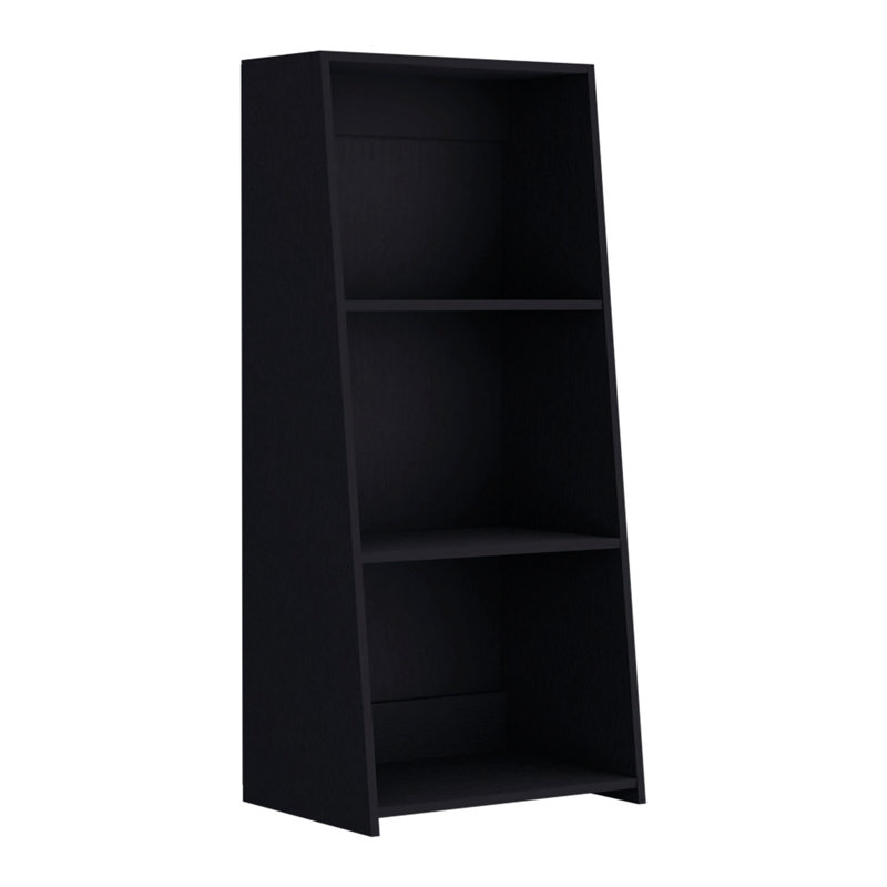 Gakona Bookcase, 3 shelves, Living Room, Black