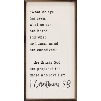 What No Eye Has Seen Corinthiens 2,9 - blanc