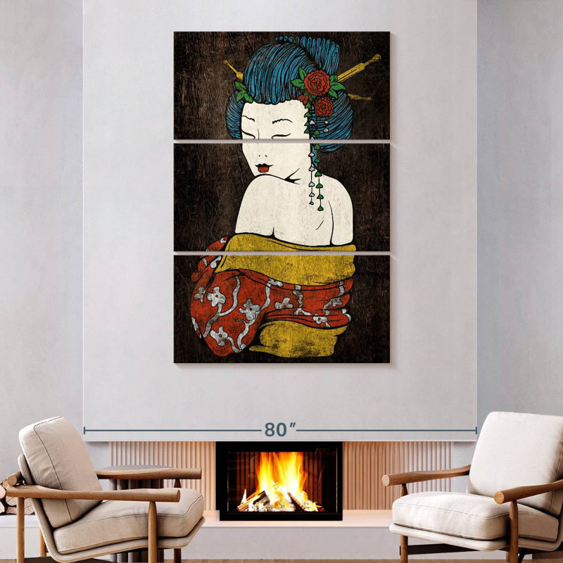 Leisha séduisante Geisha, H 74 po x l 48 po