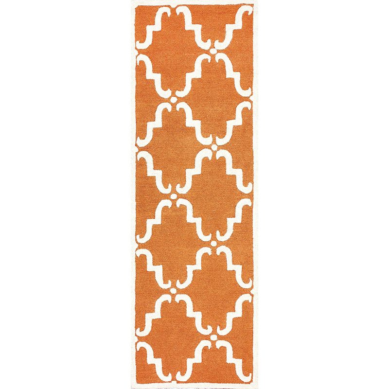 Tapis citrouille Erardo, Tapis de couloir 2 pi 6 po x 8 pi