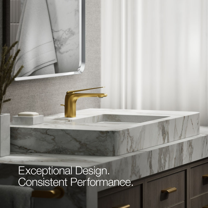 Avid 1.2 Gpm Single-Handle Faucet, Vibrant Brushed Moderne Brass