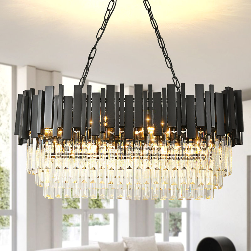 Abriyana 8 - Light Empire Chandelier with Crystal Accents