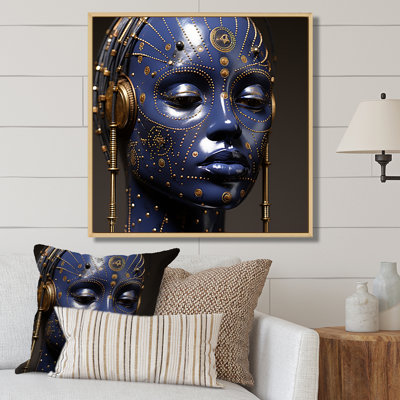 Portrait d'une femme yoruba africaine - art mural de rue