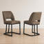 Ensemble de 2 chaises d'appoint rembourrées modernes en similicuir avec cadre en métal pour la cuisine et la salle à manger, ensemble de 2-1949216807