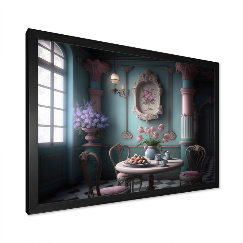 Art mural sur toile, "Tulipes roses en fleurs", H 30 po x l 40 po x P 1,5 po, Cadre d'angle fermé noir